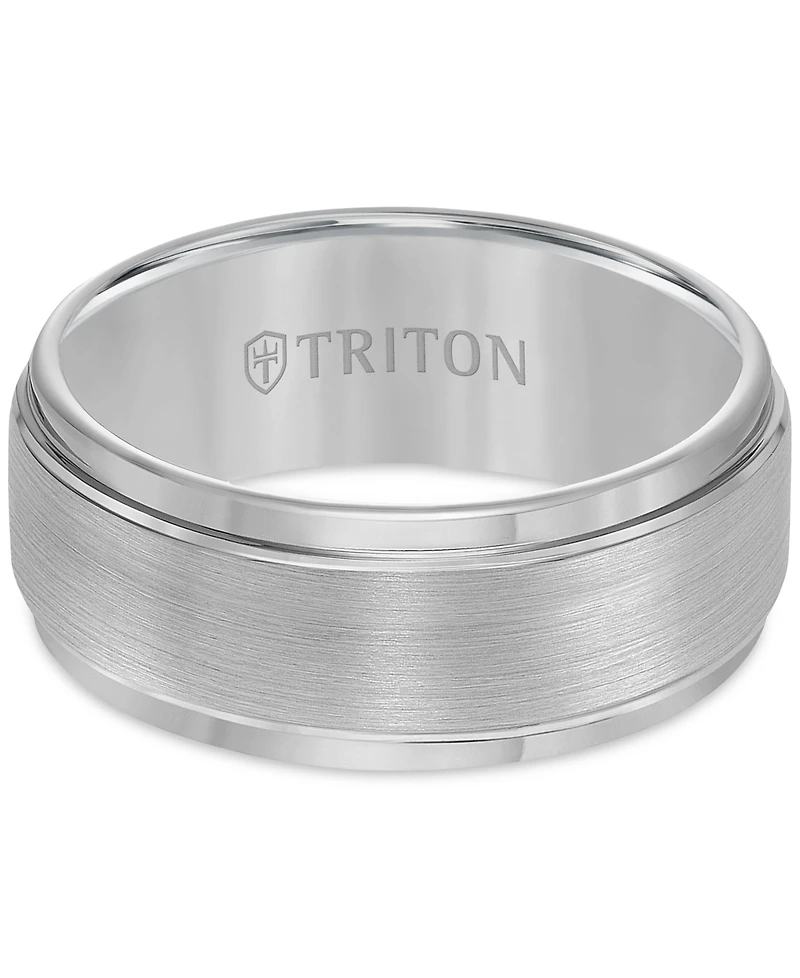 Triton Men's Ring, Tungsten Carbide Comfort Fit Wedding Band 9mm
