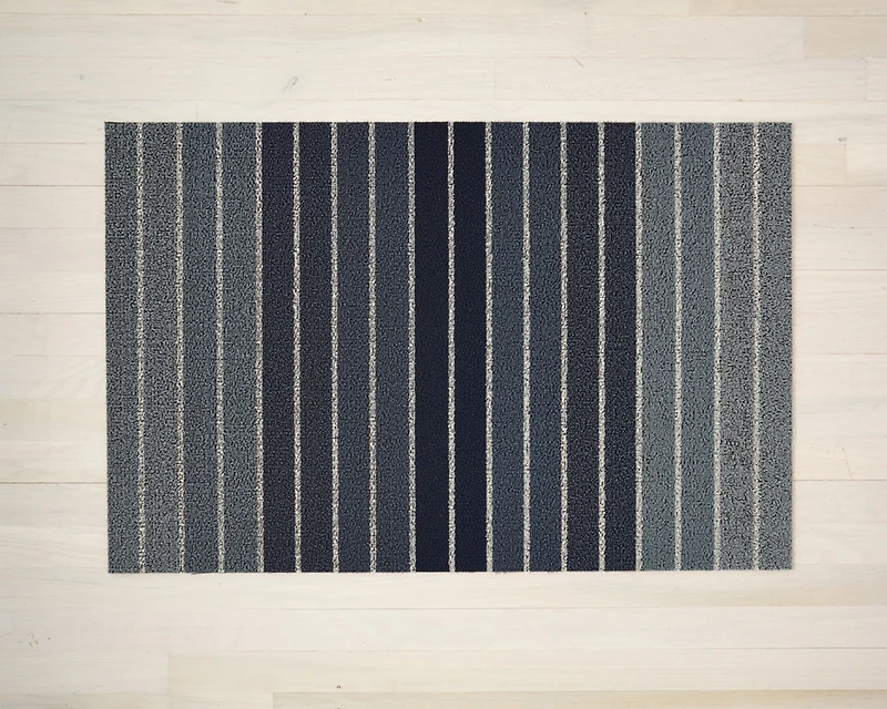 Chilewich Block Stripe Shag Doormat - 18" x 28"