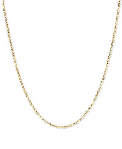 Italian Gold Mirror Cable Link 16" Chain Necklace (1-1/4mm) in 14k Gold