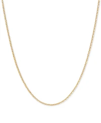 Italian Gold Mirror Cable Link 16" Chain Necklace (1-1/4mm) in 14k Gold