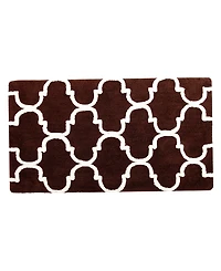 Saffron Fabs Geometric Non-Skid Cotton Bath Rug