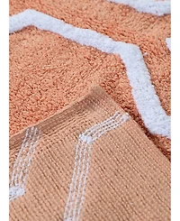 Saffron Fabs Quatrefoil Non-Skid Cotton Bath Rug, 30" x 50"