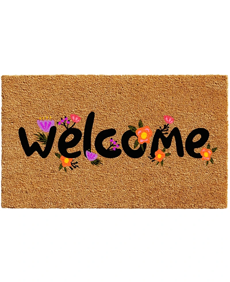 Home & More Spring Welcome Coir/Vinyl Doormat, 17" x 29"