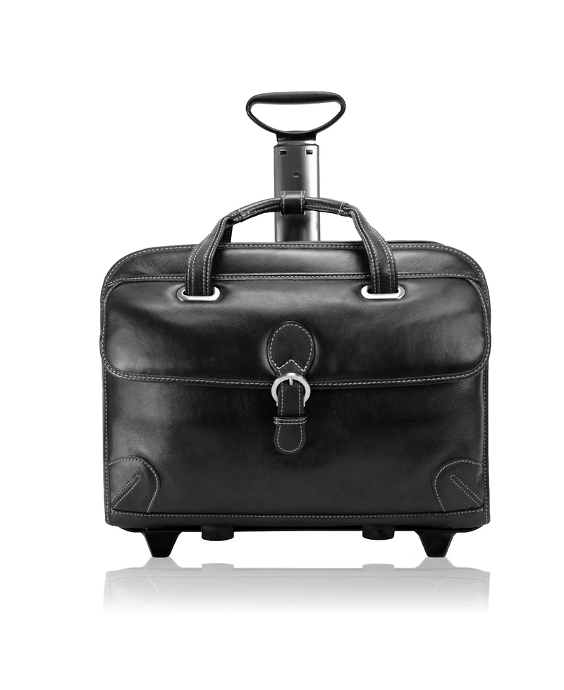 McKlein Siamod Carugetto Patented Detachable -Wheeled Laptop Briefcase