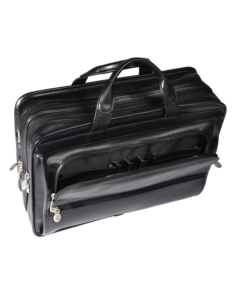 Mcklein Elston Checkpoint-Friendly Double Compartment Laptop Briefcase