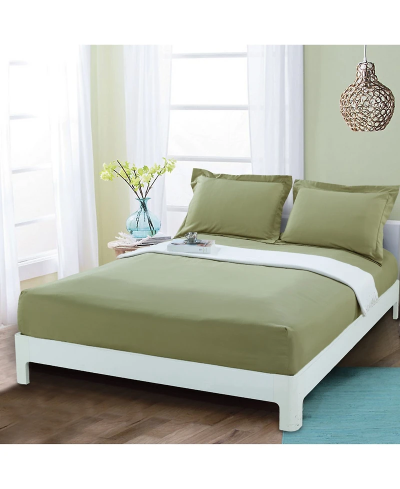 Elegant Comfort Silky Soft Fitted Sheet, Queen