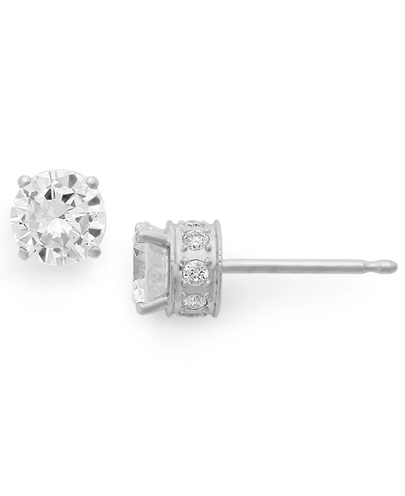 Diamond Filigree Stud Earrings in 14k White Gold (1 ct. t.w