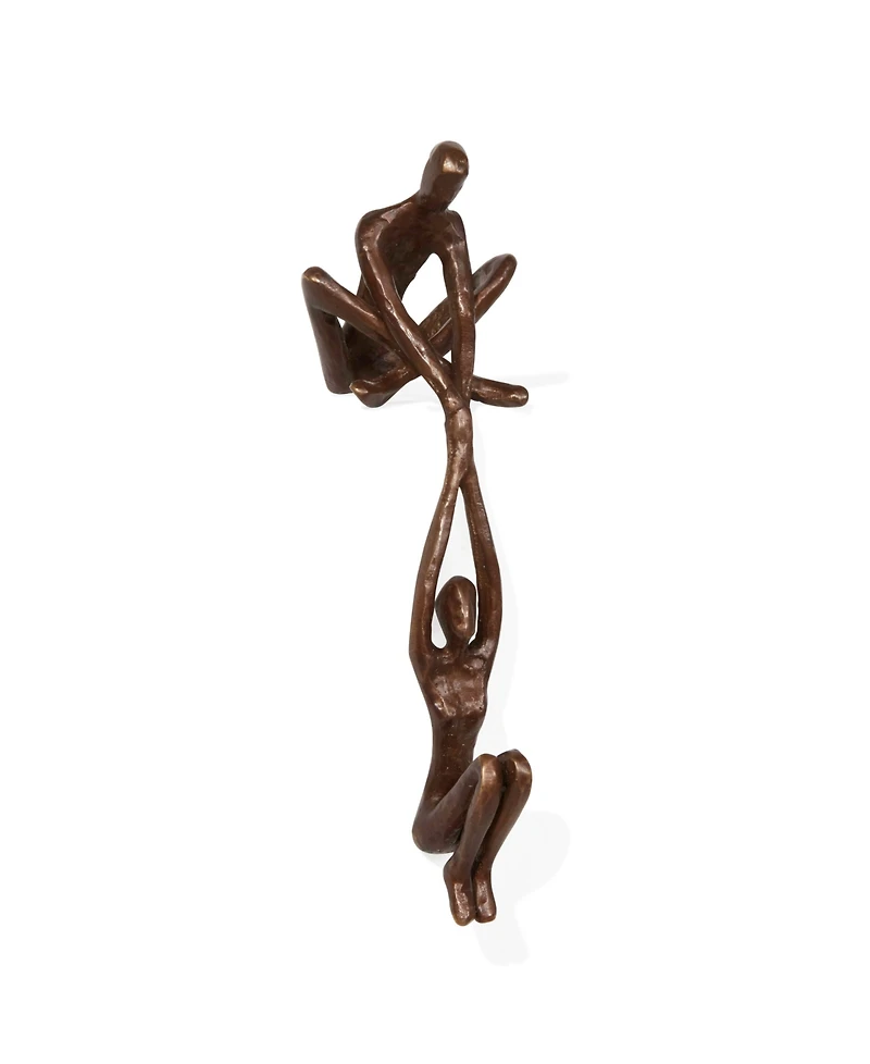 Danya B. Man Lifting Woman from Ledge Bronze Sculpture