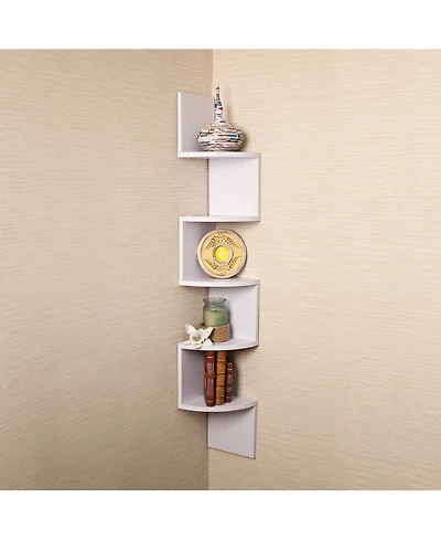 Danya B. Large Laminate Corner Wall Mount Shelf