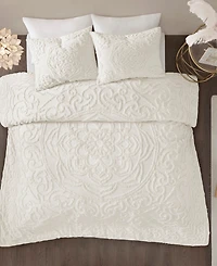 Madison Park Laetitia Medallion 3-Pc. Duvet Cover Set, Full/Queen