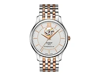 Tissot Men's Tradition Powermatic Stainless Steel And Rose Gold Two Tone Bracelet Watch 40mm