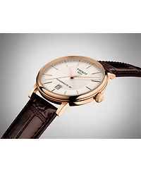 Tissot Men's Carson Premium Powermatic Brown Leather Strap Watch 40mm