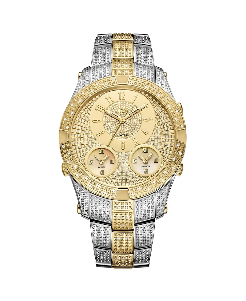 Jbw Men's Jet Setter Iii Diamond (1 ct.t.w.) Stainless Steel Watch