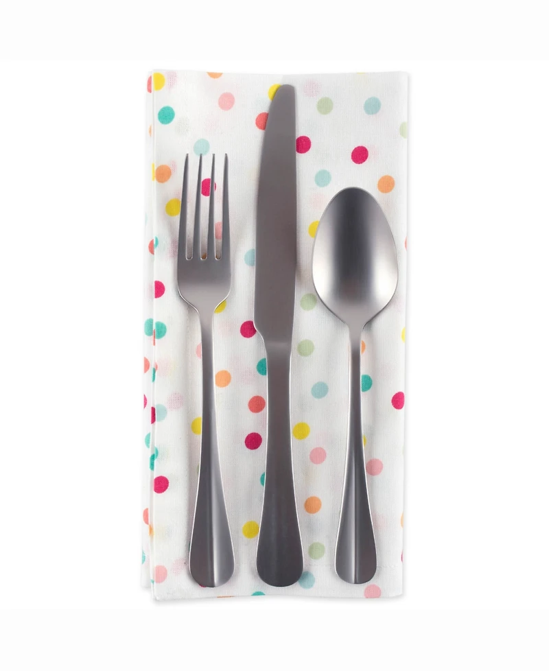Multi Polka Dots Print Napkin Set of 6