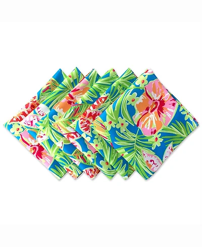 Summer Floral Print Outdoor Napkin Set of 6