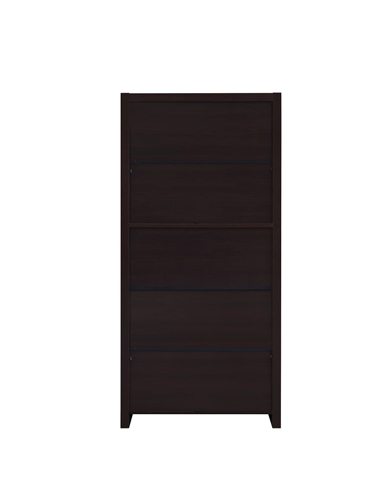 Charleston 4-Shelf Bookcase with Storage Drawer