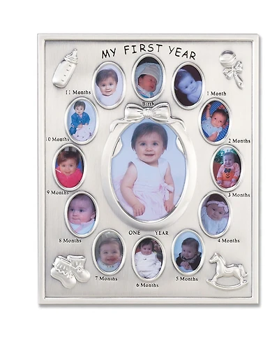 Lawrence Frames Silver Plated My First Year Picture Frame