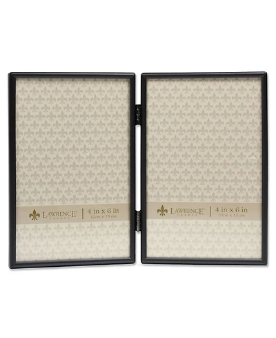 Lawrence Frames Hinged Double Simply Black Picture Frame