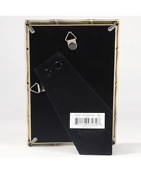 Lawrence Frames Gold Metal Picture Frame with Bamboo Design - 4" x 6"