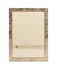 Lawrence Frames Gold Metal Picture Frame with Linen Pattern - 5" x 7"