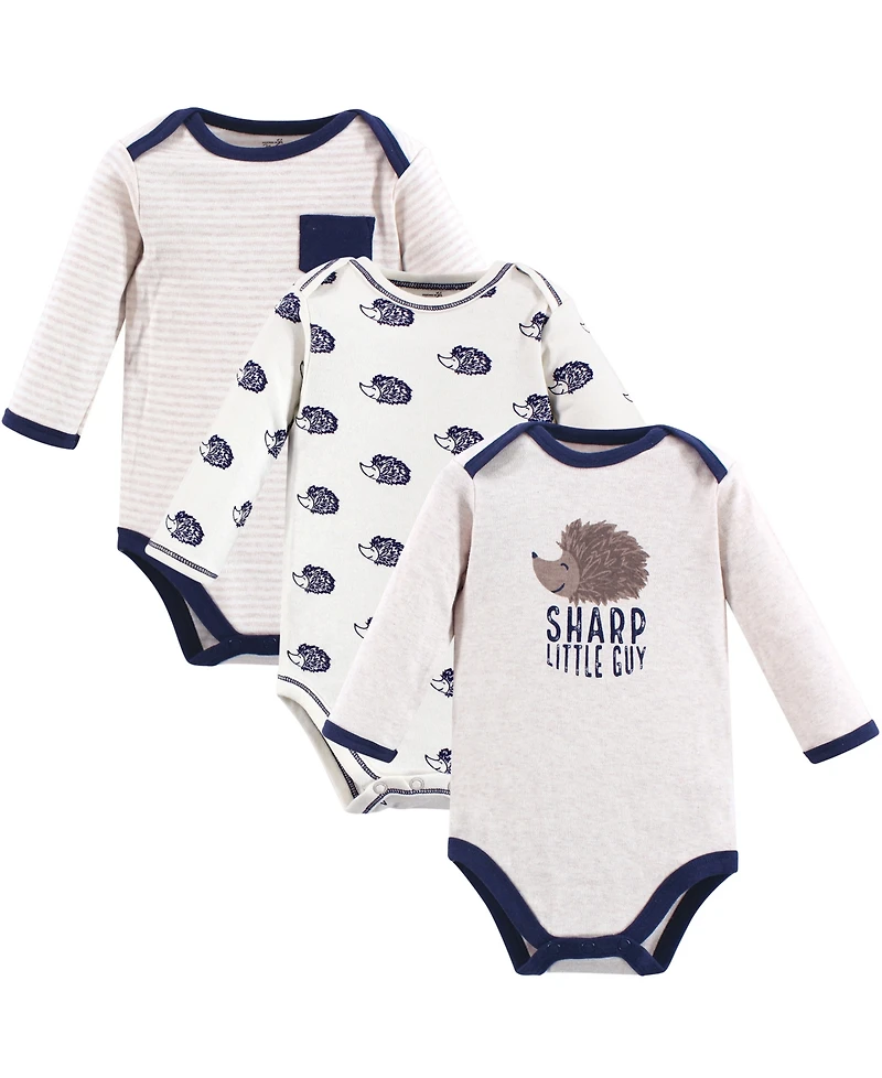 Touched by Nature Baby Boys 3Pk Organic Bodysuits