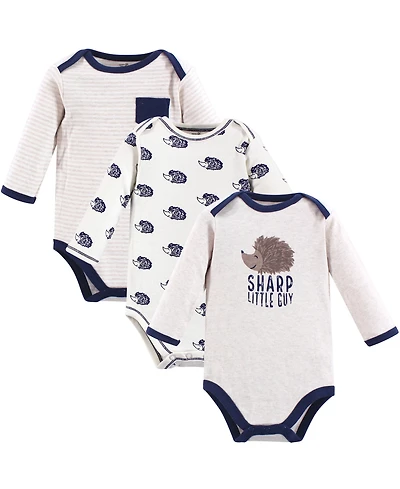 Touched by Nature Baby Boys 3Pk Organic Bodysuits