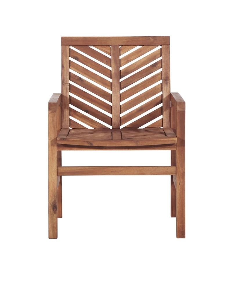 Patio Wood Chairs, Set Of 2