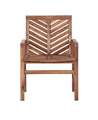 Patio Wood Chairs, Set Of 2