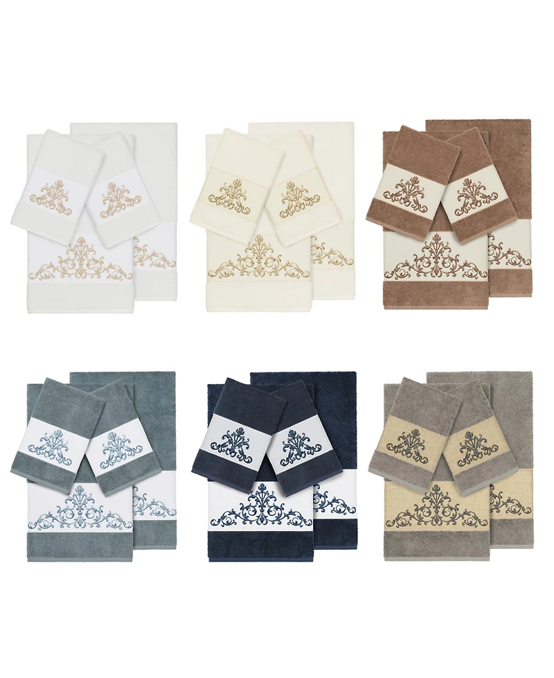 Linum Home Turkish Cotton Scarlet -Pc. Embellished Towel Set