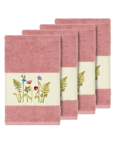 Linum Home Turkish Cotton Serenity 4-Pc. Embellished Hand Towel Set