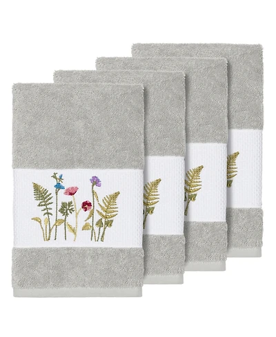 Linum Home Turkish Cotton Serenity 4-Pc. Embellished Hand Towel Set