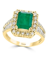 Effy Emerald (2-1/5 ct. t.w.) & Diamond (1/2 Ring 14k White Gold Yellow