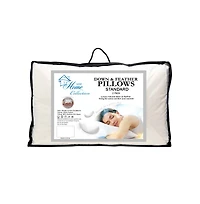 Sweet Home Collection Down and Feather Blend 100% Cotton Cover Premium 2-Pack Pillows