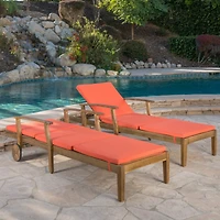 Perla Outdoor Chaise Lounge (Set of 2)