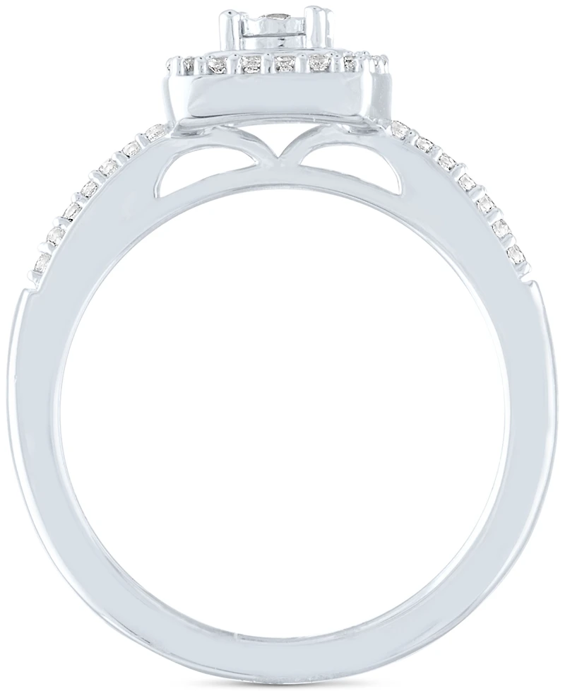 Diamond Bridal Set (1/4 ct. t.w.) in Sterling Silver