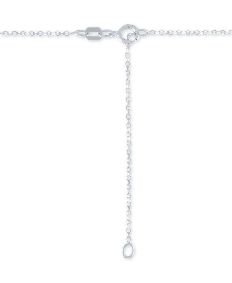 Diamond "Mom" Paw 18" Pendant Necklace (1/10 ct. t.w.) in Sterling Silver