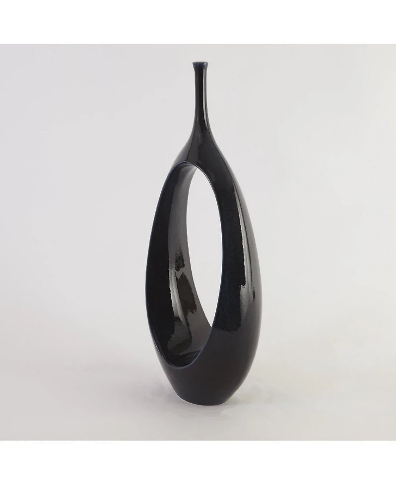 Global Views Open Oval Ring Vase Small