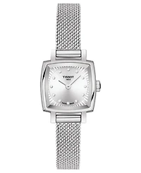 Tissot Women's Swiss T-Lady Lovely Diamond Accent Stainless Steel Mesh Bracelet Watch 20mm