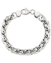 Legacy for Men by Simone I. Smith Interlocking Oval Link Bracelet in Stainless Steel