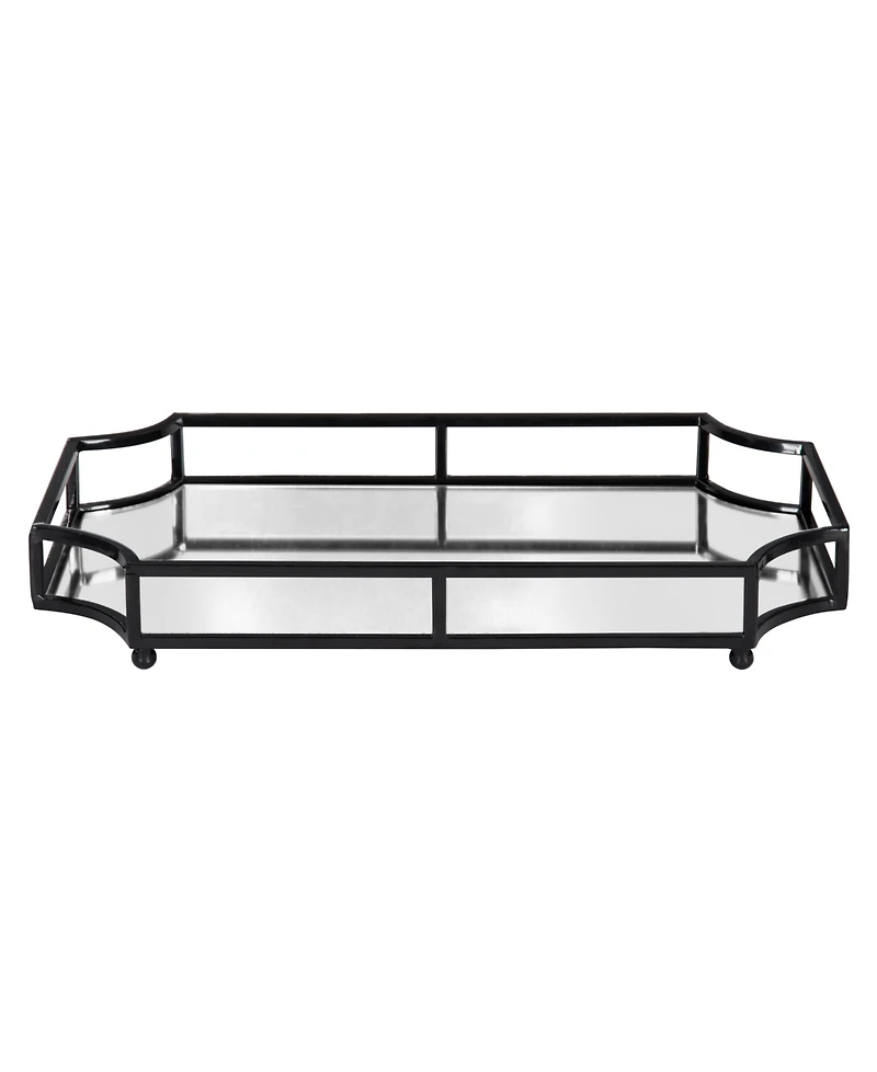 Kate and Laurel Ciel Metal Mirrored Scalloped Decorative Tray