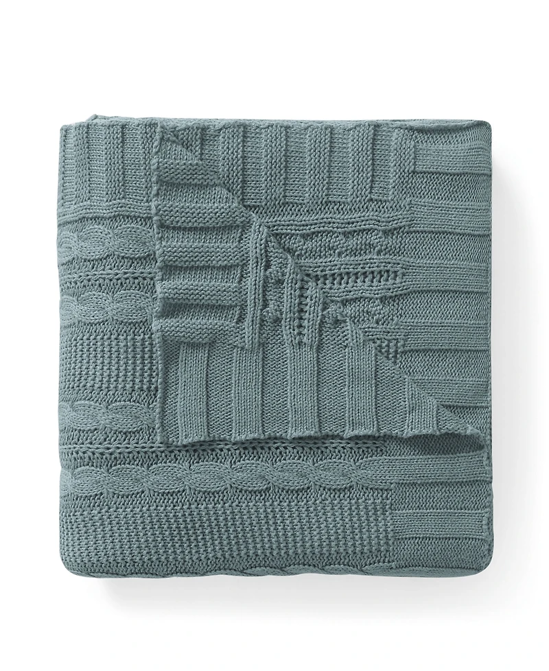 Vcny Home Dublin Cable Knit Throw, 50" x 70"