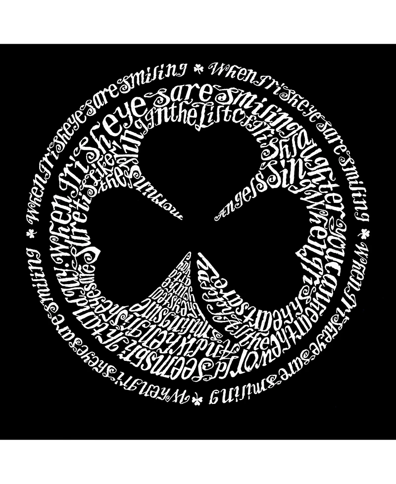 La Pop Art Mens Word T-Shirt - Irish Eyes Clover