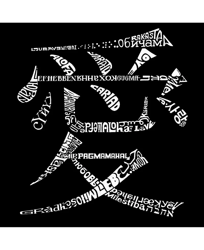 La Pop Art Mens Word T-Shirt - The Love 44 Languages
