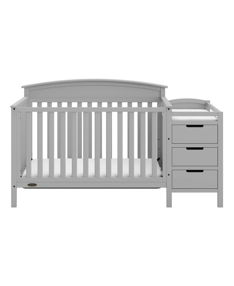 Graco Benton 4-in-1 Convertible Crib and Changer (Pebble Gray)