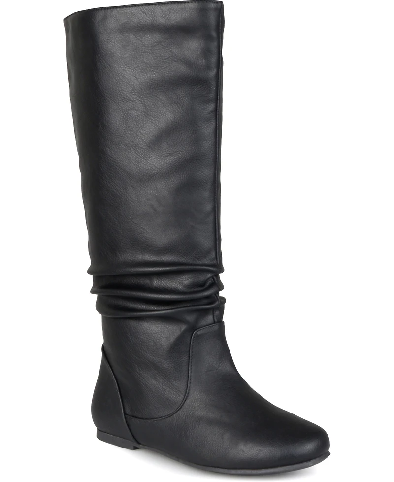 Journee Collection Women's Jayne Extra Wide Calf Slouchy Knee High Boots