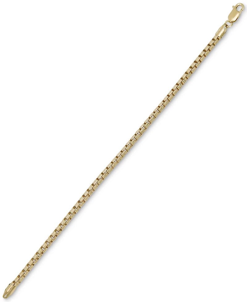Box Link Chain Bracelet in 14k Gold-Plated Sterling Silver