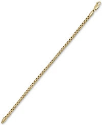 Box Link Chain Bracelet in 14k Gold-Plated Sterling Silver