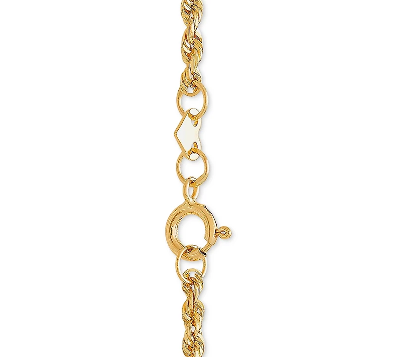 Lightweight Rope Chain 24" Necklace (1-3/4mm) in 14k Yellow Gold