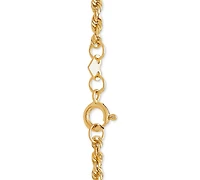 Lightweight Rope Chain 24" Necklace (1-3/4mm) in 14k Yellow Gold