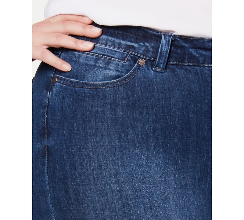 Celebrity Pink Trendy Plus Size High-Rise Distressed Skinny Ankle Jeans